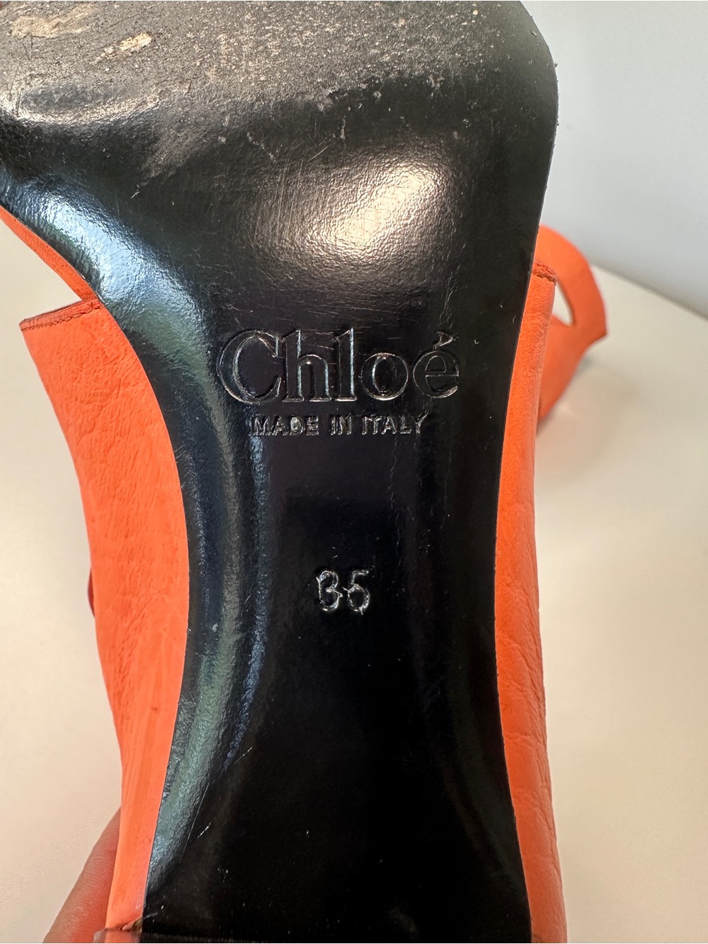 Authentic Chloe Orange Multi-Strap High Heel Sandals 35 5 - Picture 10 of 12